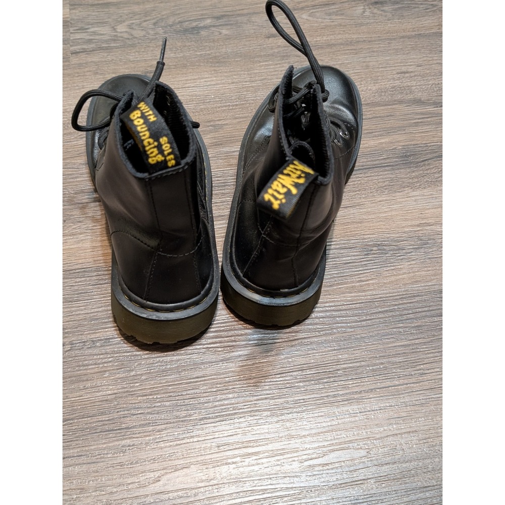 Dr Martens Luana Black Leather Lace Up Combat Boots Womens Size 6 UK 37 EU - Picture 4 of 8